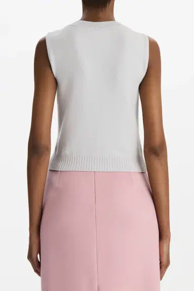 Oscar de la Renta Sleeveless Crop Twinset Tank | Thumbnail 4 Oscar de la Renta Sleeveless Crop Twinset Tank | Thumbnail 4
