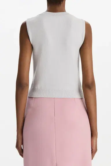 Oscar de la Renta Sleeveless Crop Twinset Tank | Thumbnail 5