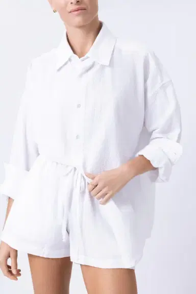 The Lady & The Sailor x Marissa Collections Sunday Shirt - White | Thumbnail 3