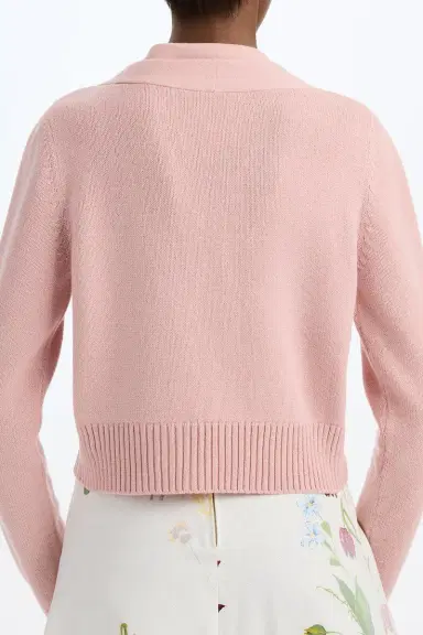 Oscar de la Renta Tie V Neck Cardigan | Thumbnail 5 Oscar de la Renta Tie V Neck Cardigan | Thumbnail 5