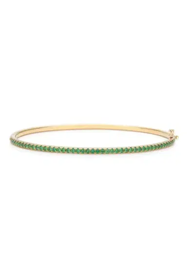 KWIAT Tsavorite Slim Bangle Bracelet | Thumbnail 1
