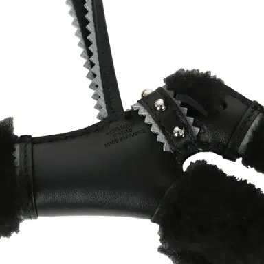 HERMÈS Hermes "Rock" Budy Apic Charm Black, Gris Pantin Milo Lambskin and Merino Wool Palladium Hardware | Thumbnail 3