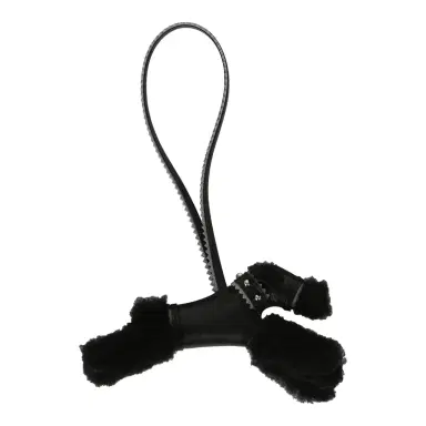 HERMÈS Hermes "Rock" Budy Apic Charm Black, Gris Pantin Milo Lambskin and Merino Wool Palladium Hardware | Thumbnail 4