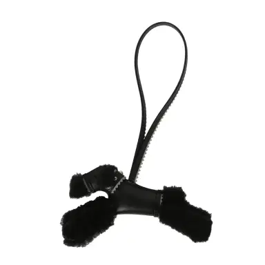HERMÈS Hermes "Rock" Budy Apic Charm Black, Gris Pantin Milo Lambskin and Merino Wool Palladium Hardware | Thumbnail 1