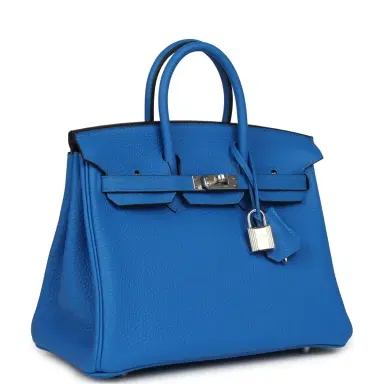 HERMÈS Hermes Birkin 25 Bleu Hydra Togo Palladium Hardware | Thumbnail 2 HERMÈS Hermes Birkin 25 Bleu Hydra Togo Palladium Hardware | Thumbnail 2