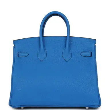 HERMÈS Hermes Birkin 25 Bleu Hydra Togo Palladium Hardware | Thumbnail 4 HERMÈS Hermes Birkin 25 Bleu Hydra Togo Palladium Hardware | Thumbnail 4