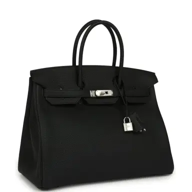 HERMÈS Hermes Birkin 35 Black Togo Palladium Hardware | Thumbnail 2 HERMÈS Hermes Birkin 35 Black Togo Palladium Hardware | Thumbnail 2