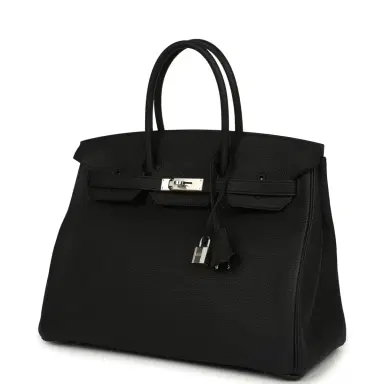 HERMÈS Hermes Birkin 35 Black Togo Palladium Hardware | Thumbnail 5 HERMÈS Hermes Birkin 35 Black Togo Palladium Hardware | Thumbnail 5