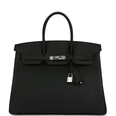 HERMÈS Hermes Birkin 35 Black Togo Palladium Hardware | Thumbnail 1 HERMÈS Hermes Birkin 35 Black Togo Palladium Hardware | Thumbnail 1