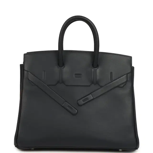 HERMÈS Hermes Birkin Shadow 25 Caban Swift Palladium Hardware