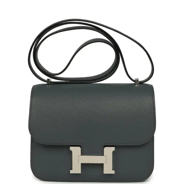 HERMÈS Hermes Constance 18 Carbone Chevre Mysore Palladium Hardware