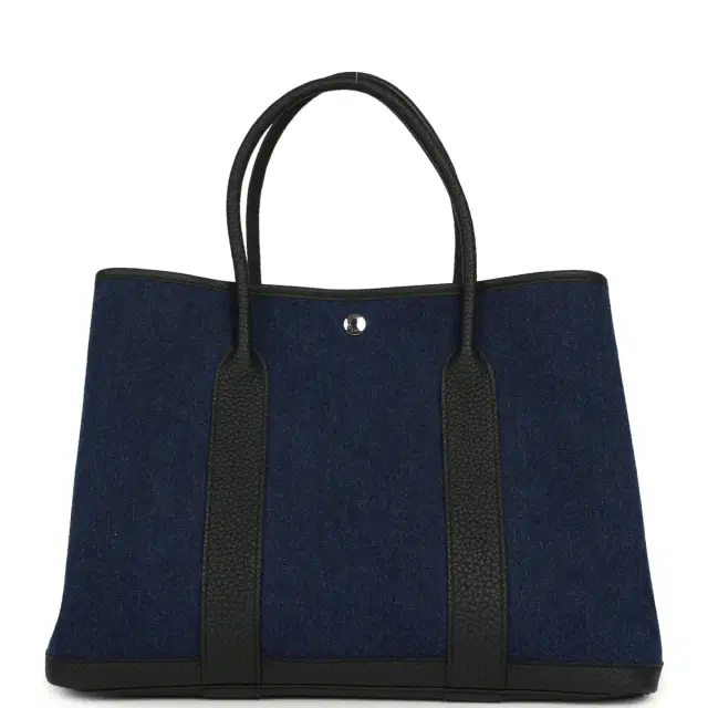 HERMÈS Hermes Garden Party 36 Denim Moyen, Black Negonda Palladium Hardware
