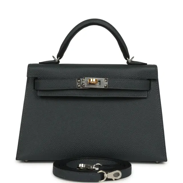 HERMÈS Hermes Kelly Sellier 20 Gris Misty Epsom Electrum Hardware