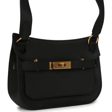 HERMÈS Hermes Mini Jypsiere Black Swift Gold Hardware | Thumbnail 2