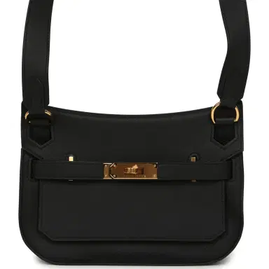 HERMÈS Hermes Mini Jypsiere Black Swift Gold Hardware | Thumbnail 1