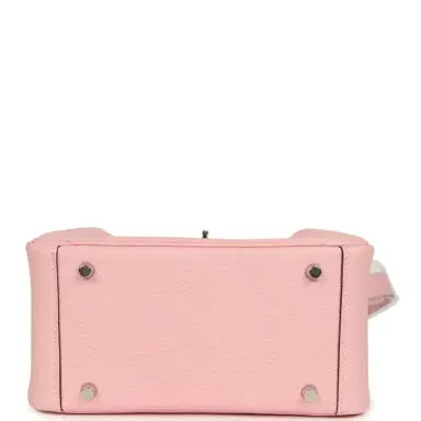 HERMÈS Hermes Mini Lindy II Rose Sakura Verso Clemence Palladium Hardware | Thumbnail 7