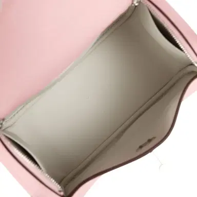 HERMÈS Hermes Mini Lindy II Rose Sakura Verso Clemence Palladium Hardware | Thumbnail 9