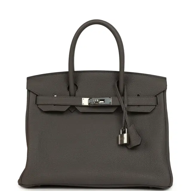 HERMÈS Pre-owned Hermes Birkin 30 Etain Togo Palladium Hardware