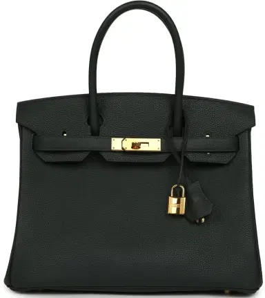 HERMÈS Pre-owned Hermes Birkin 30 Vert Fonce Togo Gold Hardware | Thumbnail 1