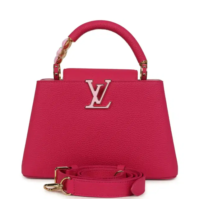 Louis Vuitton Pre-owned Louis Vuitton X Takashi Murakami Cherry Blossom Capucines BB Pink Taurillon Leather Gold Hardware