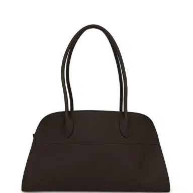 The Row The Row Margaux Shoulder 12 Deep Brown Calfskin Silver Hardware | Thumbnail 4 The Row The Row Margaux Shoulder 12 Deep Brown Calfskin Silver Hardware | Thumbnail 4