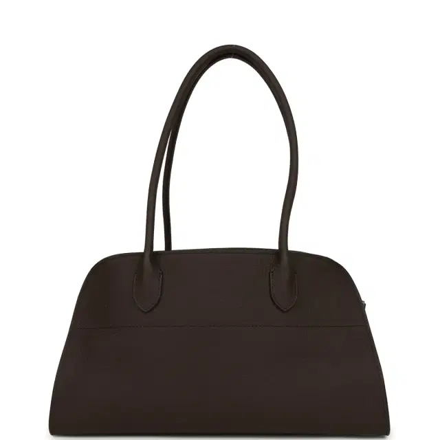 The Row The Row Margaux Shoulder 12 Deep Brown Calfskin Silver Hardware