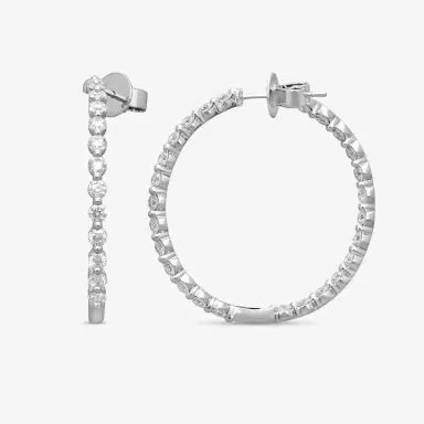Mémoire Mémoire Aura 18K White Gold Diamond Hoop Earrings by The Solist | Thumbnail 3 Mémoire Mémoire Aura 18K White Gold Diamond Hoop Earrings by The Solist | Thumbnail 3