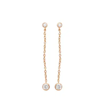 Mémoire Mémoire Cascade 18K Rose Gold Diamond Drop Earrings by The Solist | Thumbnail 1 Mémoire Mémoire Cascade 18K Rose Gold Diamond Drop Earrings by The Solist | Thumbnail 1