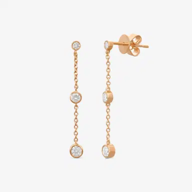 Mémoire Mémoire Cascade 18K Rose Gold Diamond Drop Earrings by The Solist | Thumbnail 3 Mémoire Mémoire Cascade 18K Rose Gold Diamond Drop Earrings by The Solist | Thumbnail 3