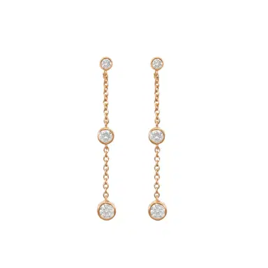 Mémoire Mémoire Cascade 18K Rose Gold Diamond Drop Earrings by The Solist | Thumbnail 1 Mémoire Mémoire Cascade 18K Rose Gold Diamond Drop Earrings by The Solist | Thumbnail 1