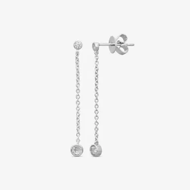 Mémoire Mémoire Cascade 18K White Gold Diamond Drop Earrings by The Solist | Thumbnail 3 Mémoire Mémoire Cascade 18K White Gold Diamond Drop Earrings by The Solist | Thumbnail 3