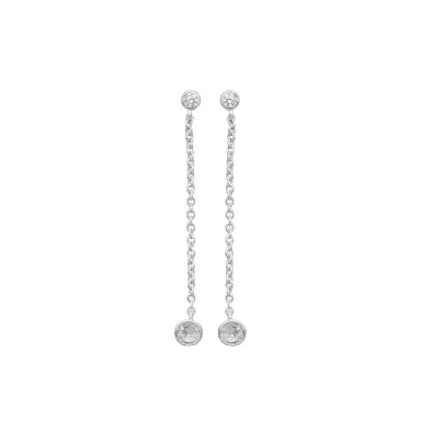 Mémoire Mémoire Cascade 18K White Gold Diamond Drop Earrings by The Solist | Thumbnail 1 Mémoire Mémoire Cascade 18K White Gold Diamond Drop Earrings by The Solist | Thumbnail 1