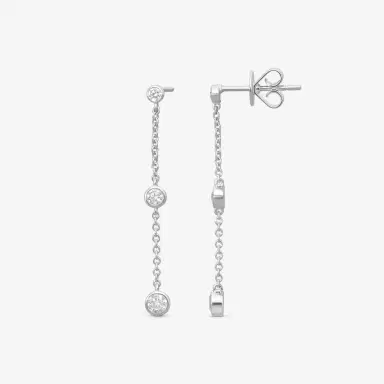 Mémoire Mémoire Cascade 18K White Gold Diamond Drop Earrings by The Solist | Thumbnail 2 Mémoire Mémoire Cascade 18K White Gold Diamond Drop Earrings by The Solist | Thumbnail 2