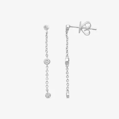 Mémoire Mémoire Cascade 18K White Gold Diamond Drop Earrings by The Solist | Thumbnail 2 Mémoire Mémoire Cascade 18K White Gold Diamond Drop Earrings by The Solist | Thumbnail 2