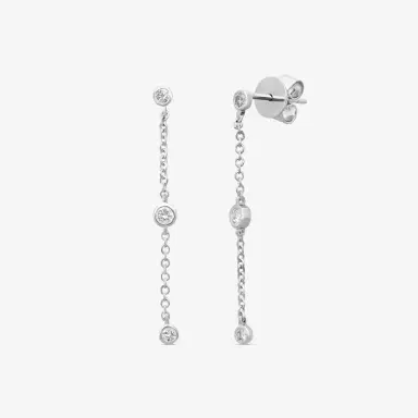 Mémoire Mémoire Cascade 18K White Gold Diamond Drop Earrings by The Solist | Thumbnail 3 Mémoire Mémoire Cascade 18K White Gold Diamond Drop Earrings by The Solist | Thumbnail 3