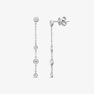 Mémoire Mémoire Cascade 18K White Gold Diamond Drop Earrings by The Solist | Thumbnail 2 Mémoire Mémoire Cascade 18K White Gold Diamond Drop Earrings by The Solist | Thumbnail 2