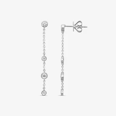 Mémoire Mémoire Cascade 18K White Gold Diamond Drop Earrings by The Solist | Thumbnail 3 Mémoire Mémoire Cascade 18K White Gold Diamond Drop Earrings by The Solist | Thumbnail 3
