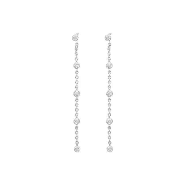 Mémoire Mémoire Cascade 18K White Gold Diamond Drop Earrings by The Solist