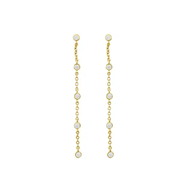 Mémoire Mémoire Cascade 18K Yellow Gold Diamond Drop Earrings by The Solist