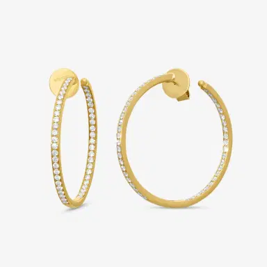 Mémoire Mémoire Classics 18K Yellow Gold Diamond Hoop Earrings by The Solist | Thumbnail 3 Mémoire Mémoire Classics 18K Yellow Gold Diamond Hoop Earrings by The Solist | Thumbnail 3