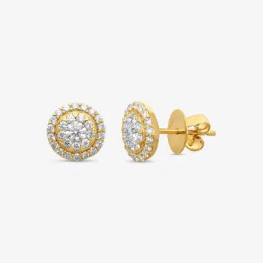 Mémoire Mémoire Forever Bouquets 18K Yellow Gold Diamond Stud Earrings by The Solist | Thumbnail 2 Mémoire Mémoire Forever Bouquets 18K Yellow Gold Diamond Stud Earrings by The Solist | Thumbnail 2