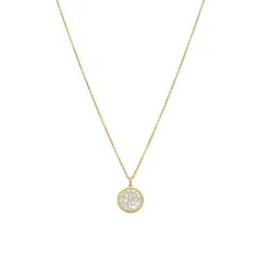 Mémoire Mémoire Luna 18K Yellow Gold Diamond Pave Medallion Necklace by The Solist | Thumbnail 1 Mémoire Mémoire Luna 18K Yellow Gold Diamond Pave Medallion Necklace by The Solist | Thumbnail 1