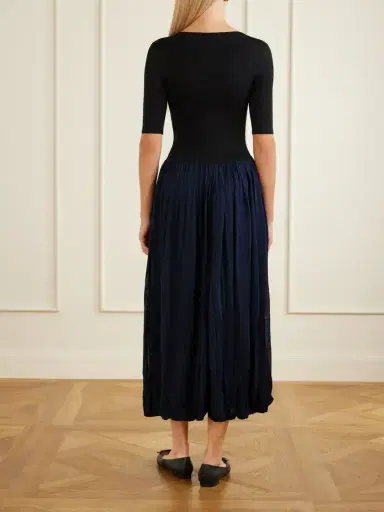 Maria McManus Ribbed Woven Midi Dress | Thumbnail 3 Maria McManus Ribbed Woven Midi Dress | Thumbnail 3