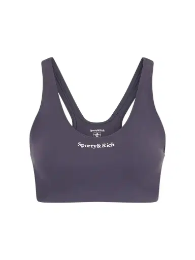 Sporty & Rich Logo-print Stretch-jersey Sports Bra | Thumbnail 1 Sporty & Rich Logo-print Stretch-jersey Sports Bra | Thumbnail 1
