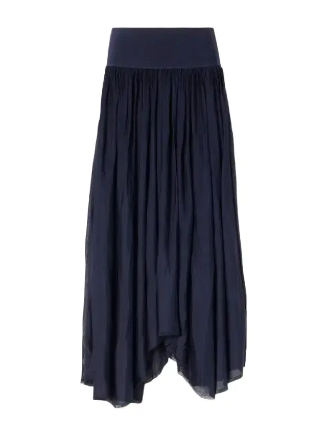Maria McManus Asymmetrical Plissé Midi Skirt
