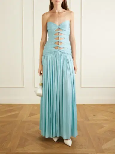 Costarellos Minari Strapless Lurex-georgette Gown | Thumbnail 2