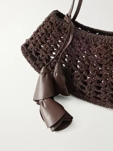 Magda Butrym Maya Mini Leather-trimmed Crocheted Shoulder Bag | Thumbnail 5 Magda Butrym Maya Mini Leather-trimmed Crocheted Shoulder Bag | Thumbnail 5
