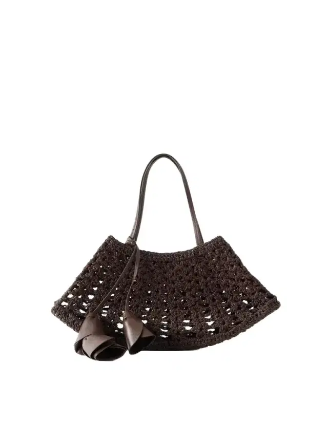 Magda Butrym Maya Mini Leather-trimmed Crocheted Shoulder Bag
