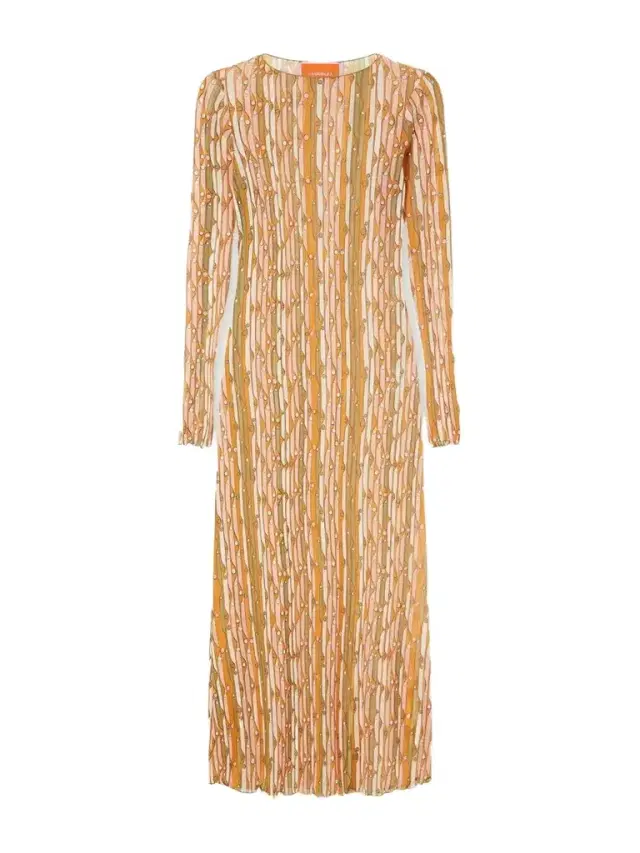 La DoubleJ Slinky Swing Printed Chiffon Midi Dress