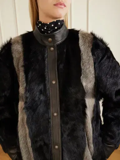 Valentino Garavani Leather-trimmed Shearling Jacket | Thumbnail 5 Valentino Garavani Leather-trimmed Shearling Jacket | Thumbnail 5